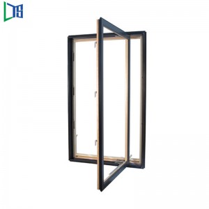 Aluminum Frame Glazing Casment Windows with Ouside Opeing Swing Windows with Powder Coating Surface Treatment