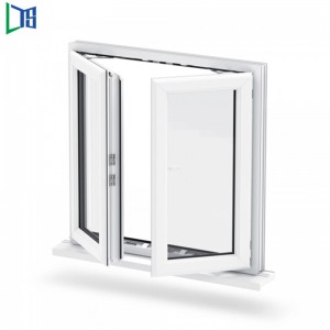 Aluminium Horizontal Casement Window Double Glazing with Powder Coating for resdential or commercial