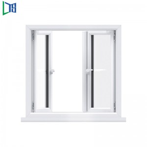 Aluminium Swing Window with Low-E Double Glazing and Powder Coating Finished Brand Hardware