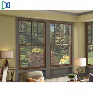 Factory Price Aluminum Vertical Sliding Window Design Asian Style Double Hung Window