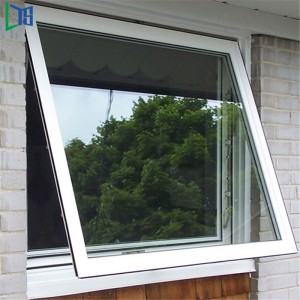 Aluminium Powder Coated Profile Chain Aluminum Glazed Commercial Tinted Australian Standard Tempered Clear Glass Awning Window