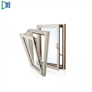 Super High Performance Energy Saving Insert Blinds Double Glazed Tilt and Turn Wood Aluminum Window