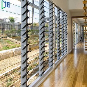 Apartment Aluminium Adjustable Louver Window Small Windows for Bathroom Australian Standard Glass Louvers Window