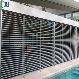 Foshan Factory Frame Round Luxury Aluminum Louver Shutter Designs Glass Louvre Window