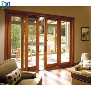 Australia System Wooden Color Aluminum Frame Sliding Door with German Brand Hardware for Commercial House Use