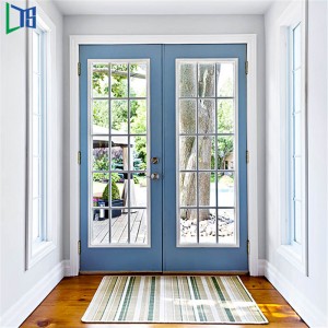 European Standard Double Panels Swing Style Aluminum Doors Casement Hinged Aluminum Interior Exterior Doors