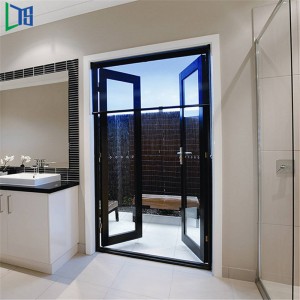 Double Glazed Aluminium Glass Hinged Door Design Garden Swing French Door Exterior Hinges Door