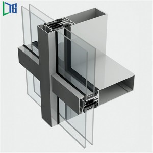 Engineering Exterior Commercial Building Materials Aluminum Profiles Curtain Glass Wall