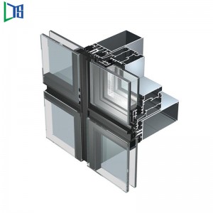 LYS 150 Thermal Break VisIble and InvisIble Facade Curtain Wall With Double Glazing Sound And Heat Proof Low-E Glass